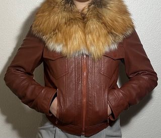 Chaqueta mujer Saint Laurent piel