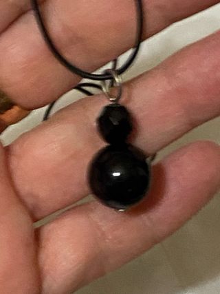 Collana ciondolo nero elegante