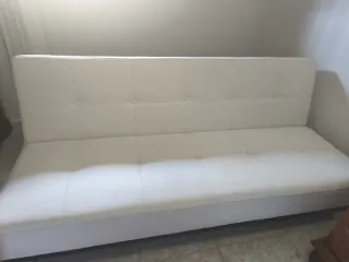Sofá cama blanco - 2 plazas