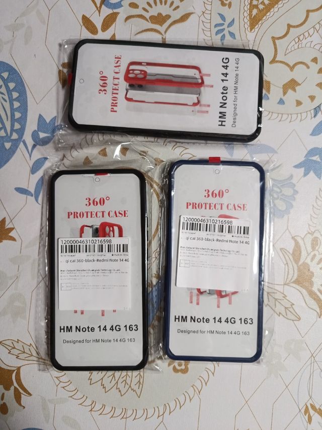 3 Fundas Xiaomi Redmi Note 14 4G de 163 mm.