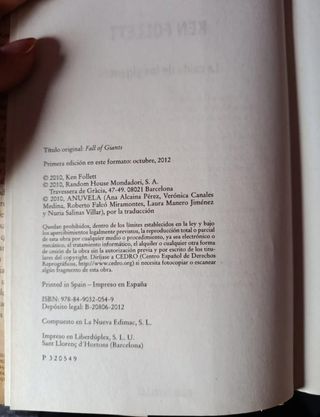 La caída de los gigantes Ken Follet