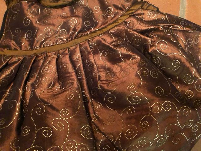 Borsa a mano marrone e oro