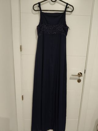 Vestido fiesta azul marino - Talla M