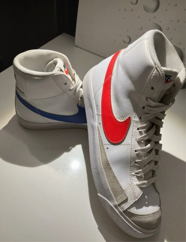 Nike Blazer Mid '77 - Zapatillas blancas rojas