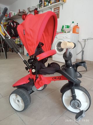 Triciclo infantil rojo Evolution 3 en uno 