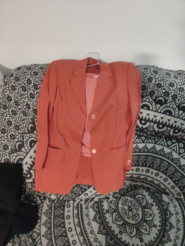 Traje sastre mujer talla M - naranja
