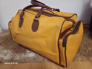 Bolsa viaje vintage amarilla