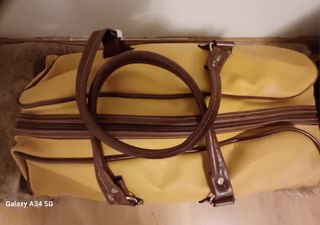 Bolsa viaje vintage amarilla