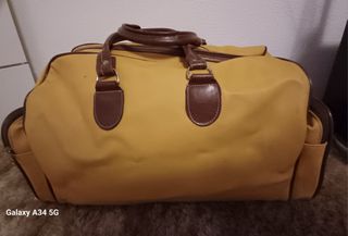 Bolsa viaje vintage amarilla
