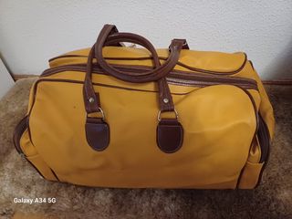 Bolsa viaje vintage amarilla