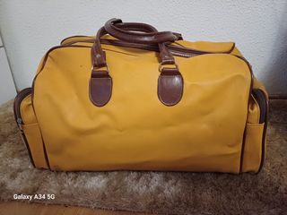 Bolsa viaje vintage amarilla