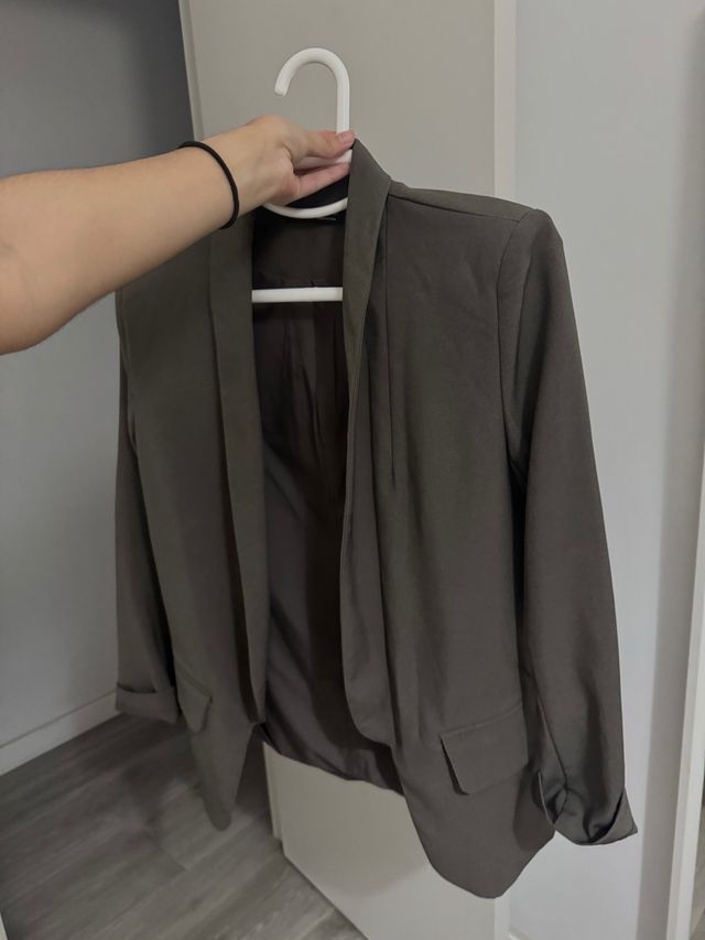 Blazer marrón - Cuello esmoquin