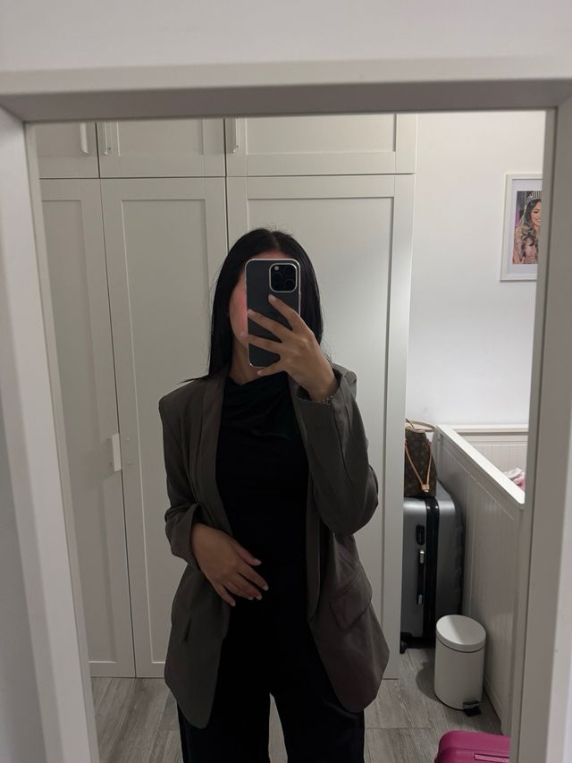 Blazer marrón - Cuello esmoquin