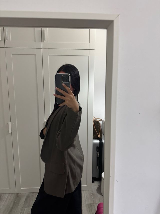 Blazer marrón - Cuello esmoquin