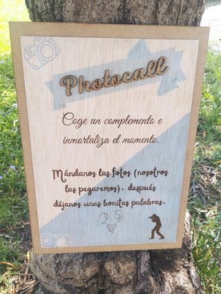 Cartel photocall bodas o eventos