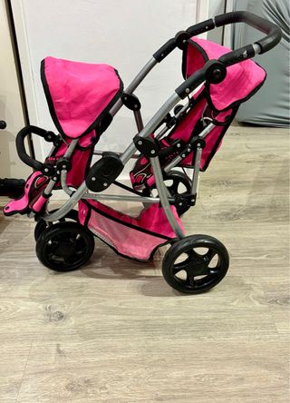 Coche gemelar muñecas: ¡Como nuevo!