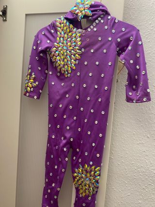 Traje fiesta niña - Rojo y morado
