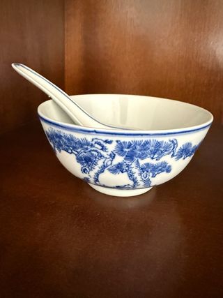 Cuenco porcelana azul y blanco