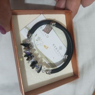 Bracciale Rebollo nero cristalli