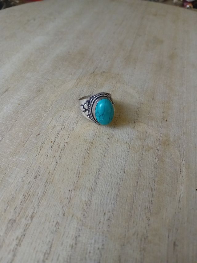 Anello argento 925 turchese uomo