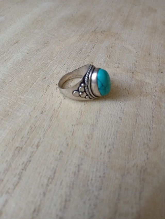 Anello argento 925 turchese uomo