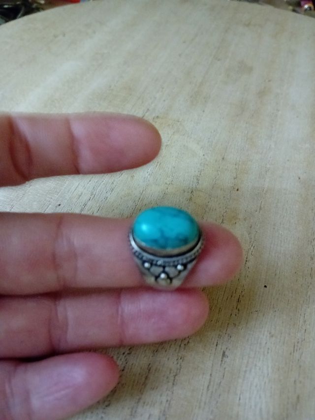 Anello argento 925 turchese uomo
