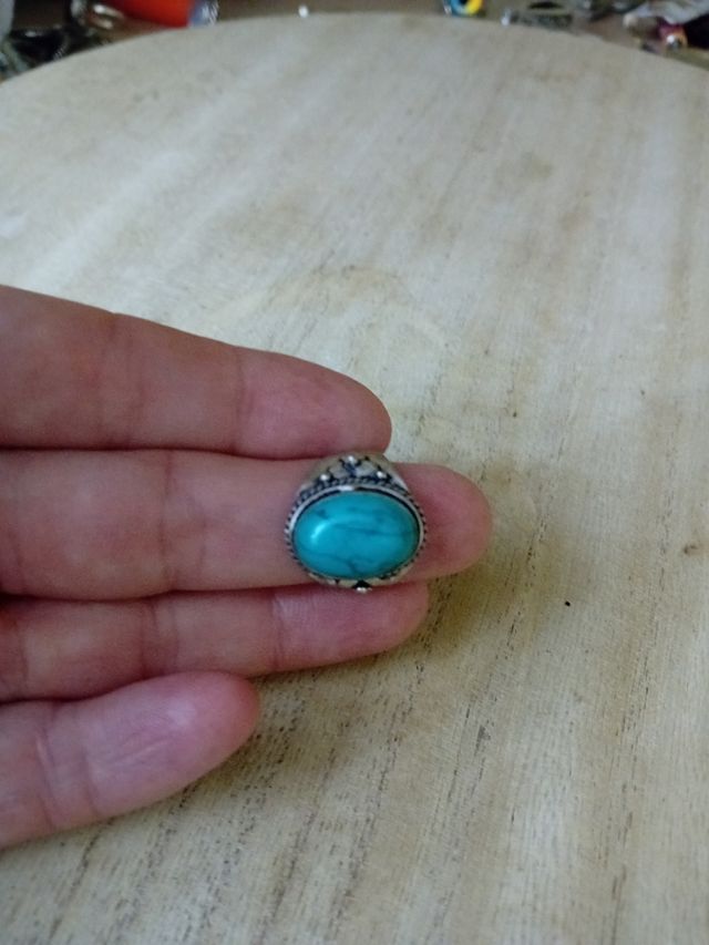 Anello argento 925 turchese uomo