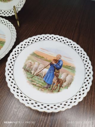 5 Platos Porcelana Vintage