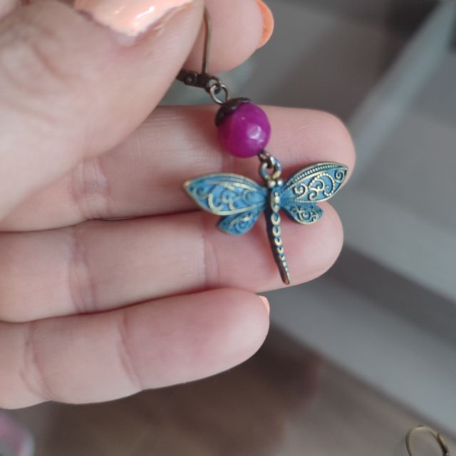 Pendientes libélula turquesa