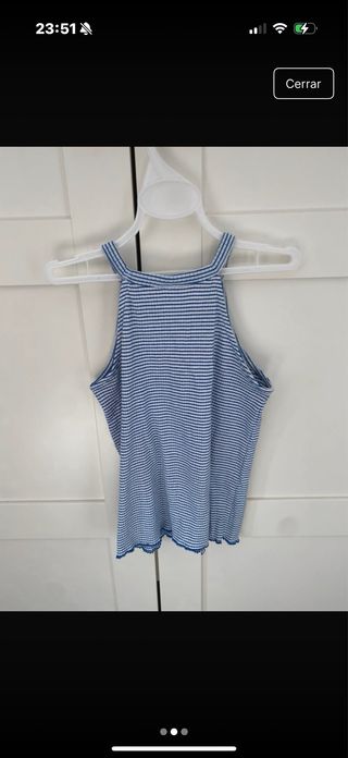 Top niña rayas azul blanco - 10 años