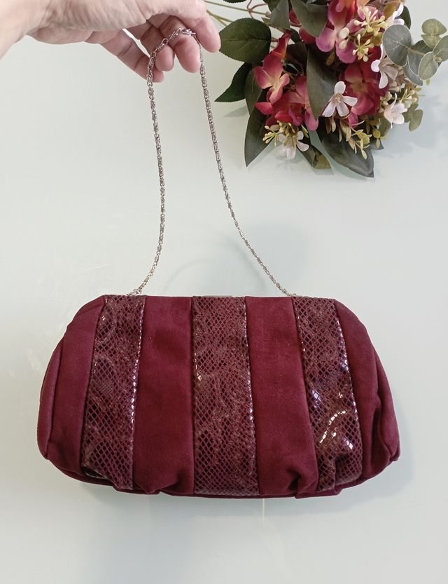 Bolso bandolera granate