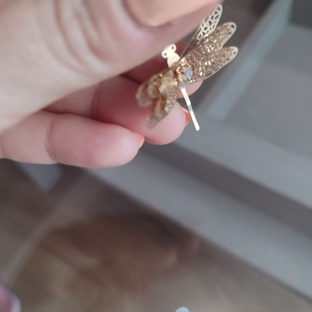 Pendientes libélula dorados
