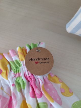 Gonna bimba realizzata a mano 100% cotone farfalle