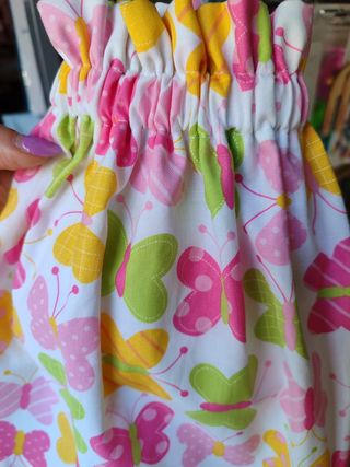 Gonna bimba realizzata a mano 100% cotone farfalle