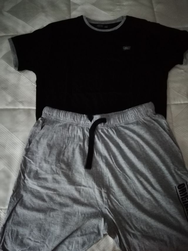 Pijama Hombre - Negro y Gris