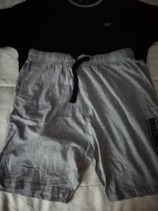 Pijama Hombre - Negro y Gris