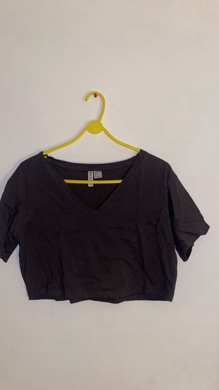 Crop top gris H&M