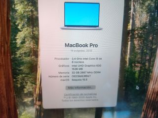 MACBOOK PRO 16" 2019 i9/32GB RAM/1 TB TOPE DE GAMA