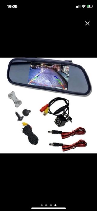 Cámara aparcamiento + espejo retrovisor LCD