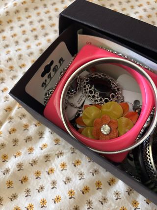 Set Gioielli donna rosa e argento
