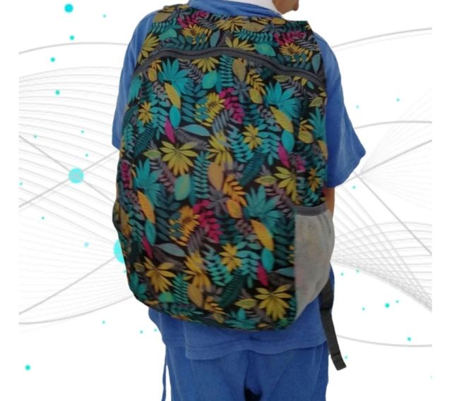 Mochila plegable estampada