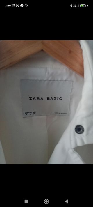 Chaqueta Zara Basic blanca - M