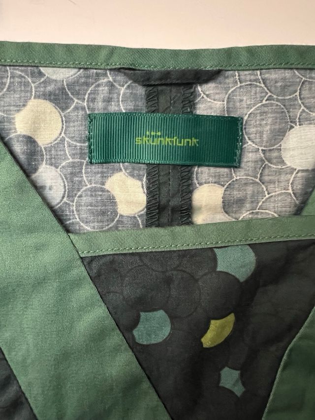 Vestido verde estampado