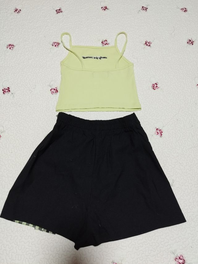 Top y falda pantalón conjunto.XS y S.