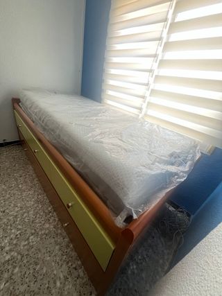 Cama Doble + Colchón Nuevo Viscoelástica SOLO HOY!