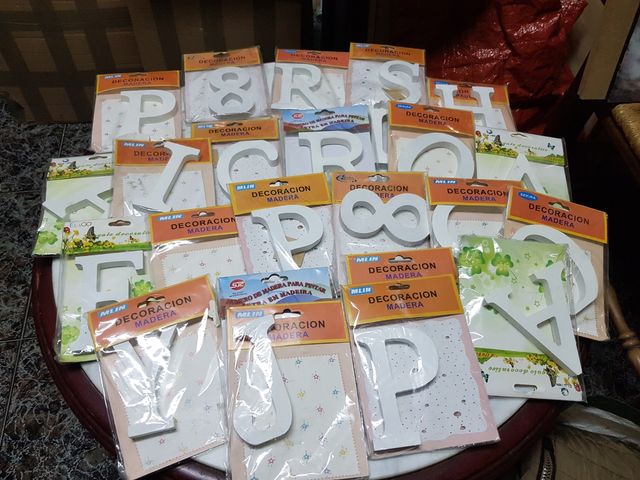 LOTE 24 Letras Decorativas de Madera