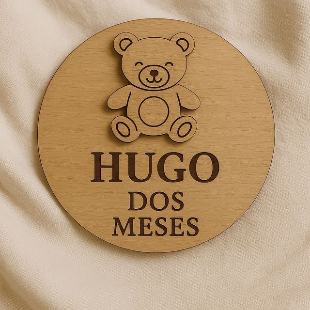 Cumple mes de madera personalizado