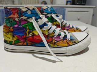 Tenis estampado quiros zapatillas estilo converse