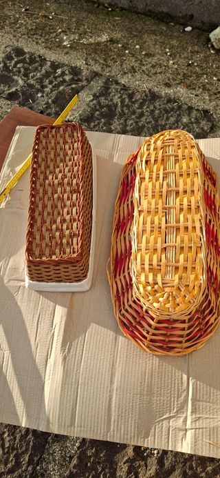 Cestini vimini ovali - Rosso&Marrone 4 euro cad
