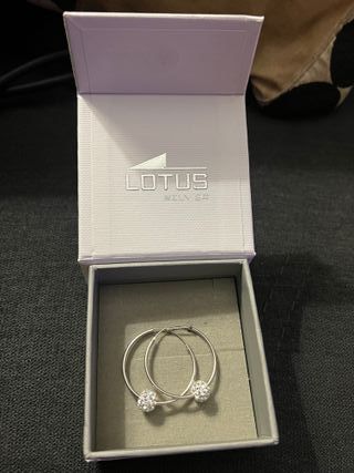 Pendientes Lotus Plata - sin usar